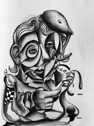 Dreaming Of Youth, c.2021 (Charcoal on paper)