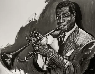 Louis Armstrong, c.2021 (Akryl på duk)
