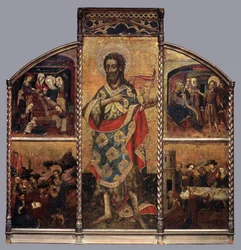 Johannes döparens altartavla, ca 1440 (tempera på panel)