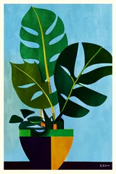 Modern Potted Monstera