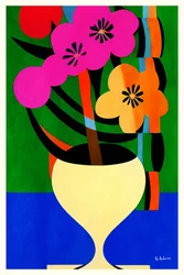Livfull blomsterabstraktion