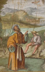 Central Aisle, First North Span, Announcement to Gioacchino, Boccaccio Boccaccino 1514-15, Detail