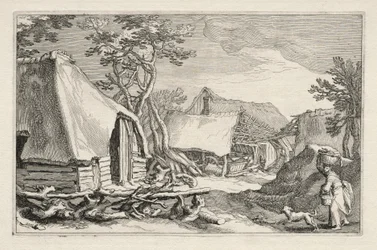 Landskap med bondgårdar, 1613-1614.