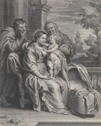Den heliga familjen med Saint Anne, ca. 1625-35.