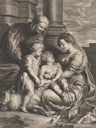 Jungfru- och Kristusbarnet med Saint Anne och Saint John the Baptist, ca. 1640-59..