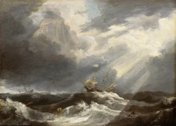Solsken på ett stormigt hav, ca 1640-talet (målning)