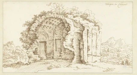 Ruin av ett tempel i Cumae