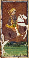 Karta över Tarot-spelet i familjen Visconti av Bonifacio Bembo (1420-1482), mitten av 1400-talet - Bergamo, Galleria dell