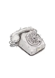 En nostalgisk telefon med nummerskiva