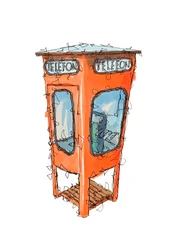 Orange Telefon Booth