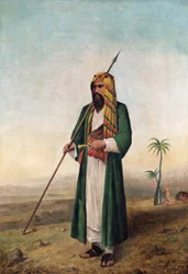 Sir Richard Burton i arabisk klänning, ca 1853