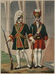 Grenadierer från Preobrazhensky-regementet 1732-1738, början av 1840-talet