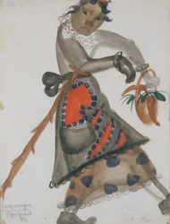 Kostymdesign för operan Snow Maiden av N. Rimsky-Korsakov, 1919