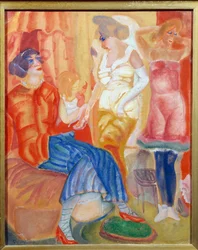 "Women" (Women) - Målning av Boris Dmitrievich Grigoriev (1886-1939)