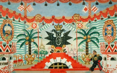 Palace, en skiss till E. Zamyatins pjäs The Flea, 1925-26