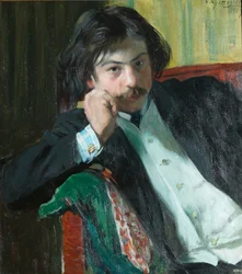 Porträtt av poeten Janko Lavrin 1887-1986, 1909