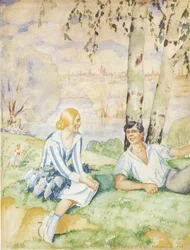 Vår vid flodstranden, 1927