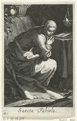 Saint Fabiola av Rom som eremitinna Sancta Fabiola (titel på objekt) Eremitinnor (serietitel) Sacra Eremus Ascetriarum (serietitel)