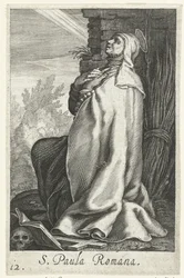 Saint Paula av Rom som eremitinna S. Paula Romana (titel på objekt) Eremitinnor (serietitel) Sacra Eremus Ascetriarum (serietitel)