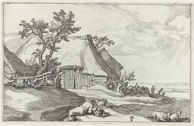 Landskap med gård