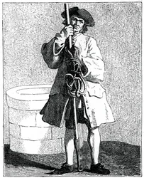 En brunnsrenare, 1737-1742.