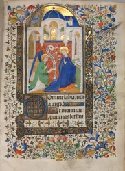 Tidsbok Användning av Paris: Annunciation, c. 1420.
