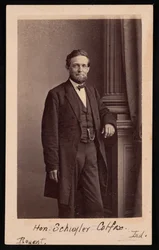 Porträtt av Schuyler Colfax 1823-1885, före 1885.