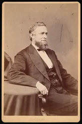 Porträtt av Schuyler Colfax 1823-1885, före 1885.