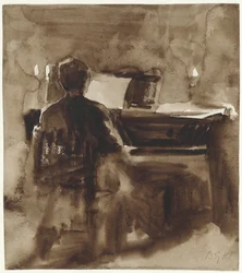 Pianospelare vid levande ljus