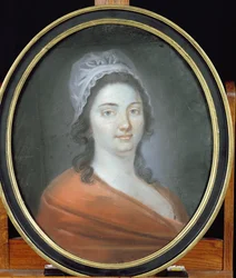 Charlotte Corday (1768-93) 1793 (pastell på papper)