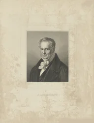 Porträtt av Alexander von Humboldt 1769-1859, ca. 1850.