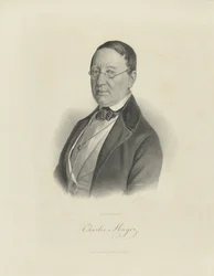 Porträtt av pianisten och kompositören Charles Mayer 1799-1862, ca 1854.