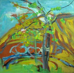 Äppelträdet (olja på träpanel)
