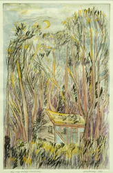 The Tree House I (akvarell på papper)