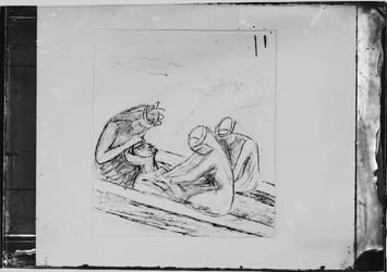 Fotografisk reproduktion av "The Passing of Arthur"