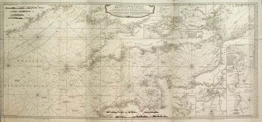 En ny hydrografisk undersökning av den brittiska kanalen, med en del av Atlanten så långt som till Cape Clear, förbättrad från det stora sjökortet av den avlidne Thomas Jeffery