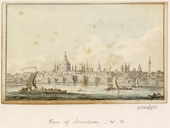 En serie skisser, vyer i Storbritannien, kontinenten och Amerika 1772-1778 (akvarell)