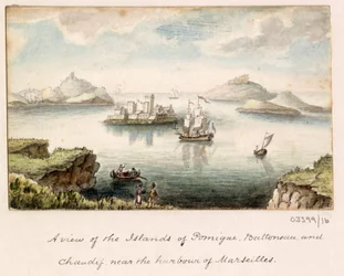 En serie skisser, vyer i Storbritannien, kontinenten och Amerika 1772-1778 (akvarell)