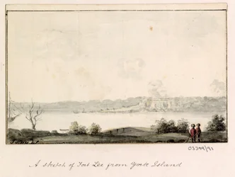 En serie skisser, vyer i Storbritannien, kontinenten och Amerika 1772-1778 (akvarell)