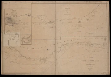Karta över Terra Australis av M Flinders, befälhavare på Hans Majestäts slup "Investigator". Sydkusten Blad I 1801