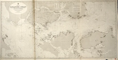 Kinesiska sjön SINGAPORE STRAIT Av överbefälhavare JW Reed Navg Lieuts TH Tizard ... Assisterad av officerarna på HMS Rifleman 1865-69