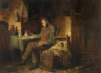 Domestic Scene, ca 1850 (olja på duk)
