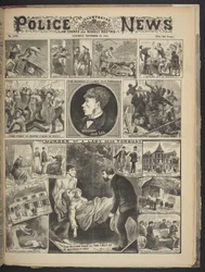 Framsidan av Illustrated Police News, 29 november 1884 (litho)