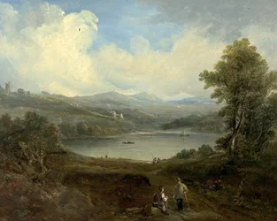 Grasmere, Westmorland, Cumbria (olja på trä)