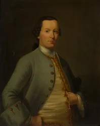 Halvlångt porträtt av James Duff från Banff (olja på duk)