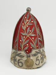 Officers grenadjärmössa, 65th Regiment of Foot, 1758 ca.