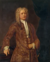 Sir George Wynne of Leeswood (olja på trä) )