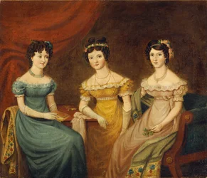 Three Hughes Sisters (olja på duk)
