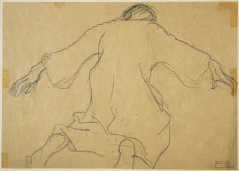 Att bli och att gå bort, ca 1920 (kol på papper)