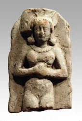 Statyett av Asherah, kanaané, 999-600 f.Kr. (lera)